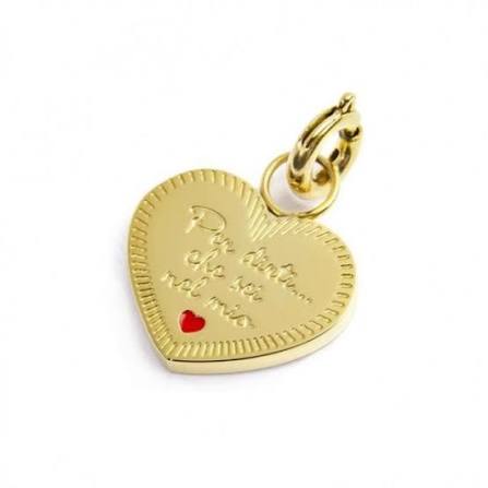 CIONDOLO CUORE CON ZIRCONE ( BIANCO -GIALLO -ROSE )