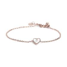 Bracciale cuore madreperla ( BIANCO - GIALLO - ROSE')