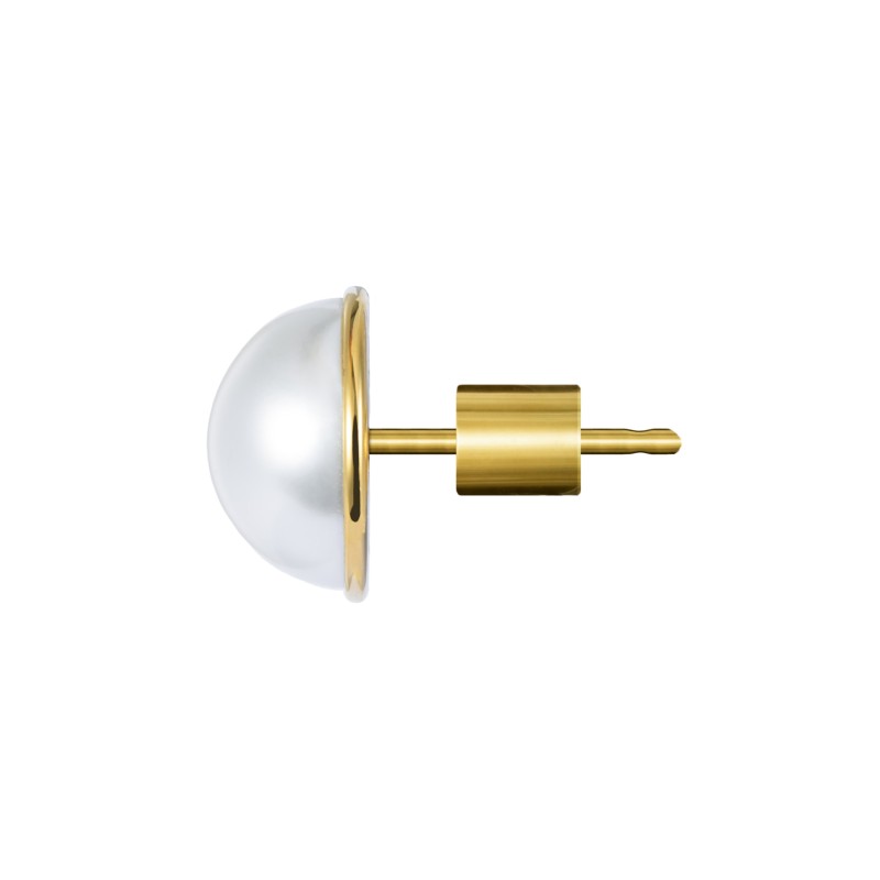 Orecchino a lobo con perla 1,1cm (GIALLO )