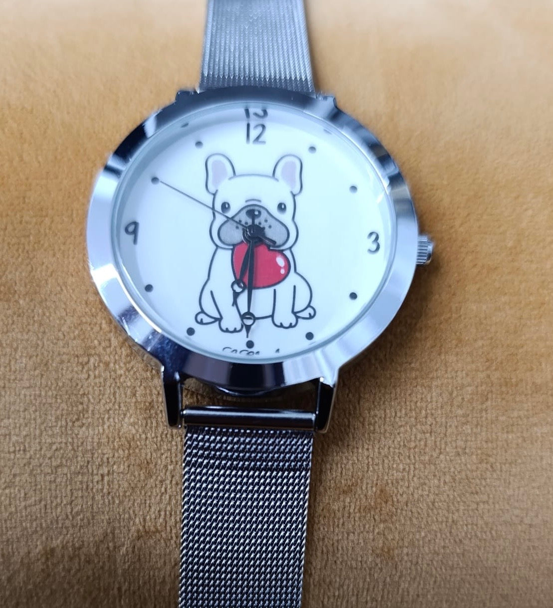 OROLOGIO CANE CON CUORE DONNA ACCIAIO