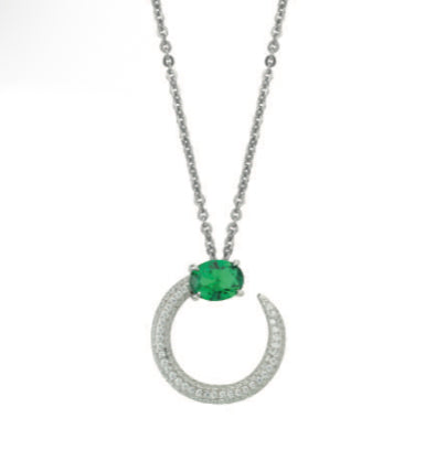 COLLANA ARGENTO PIETRA VERDE