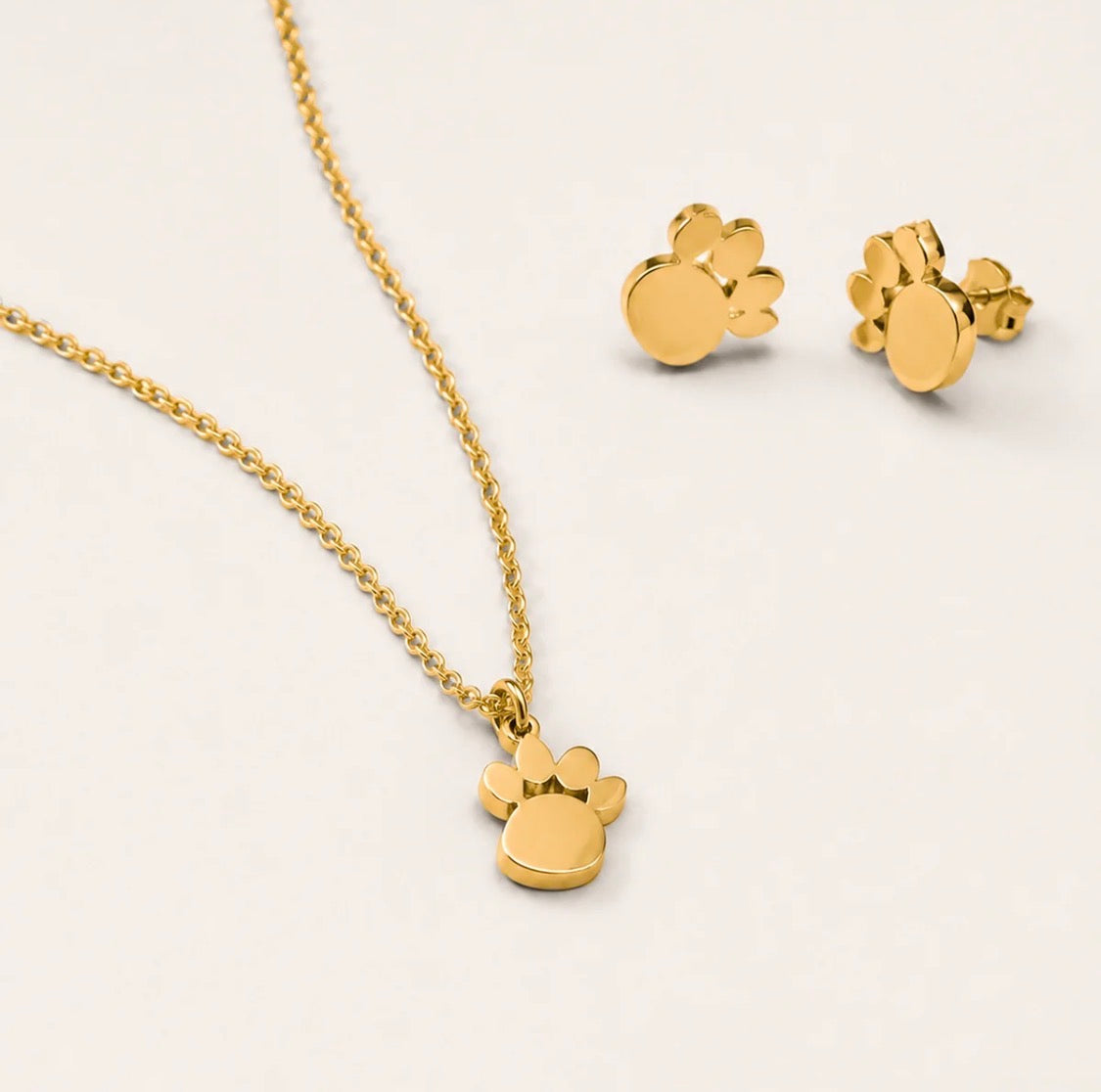 PARURE PAWS ACCIAO DORATO
