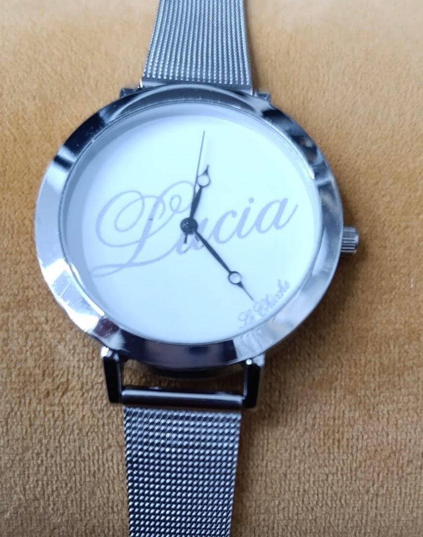 OROLOGIO NOME LUCIA DONNA ACCIAIO
