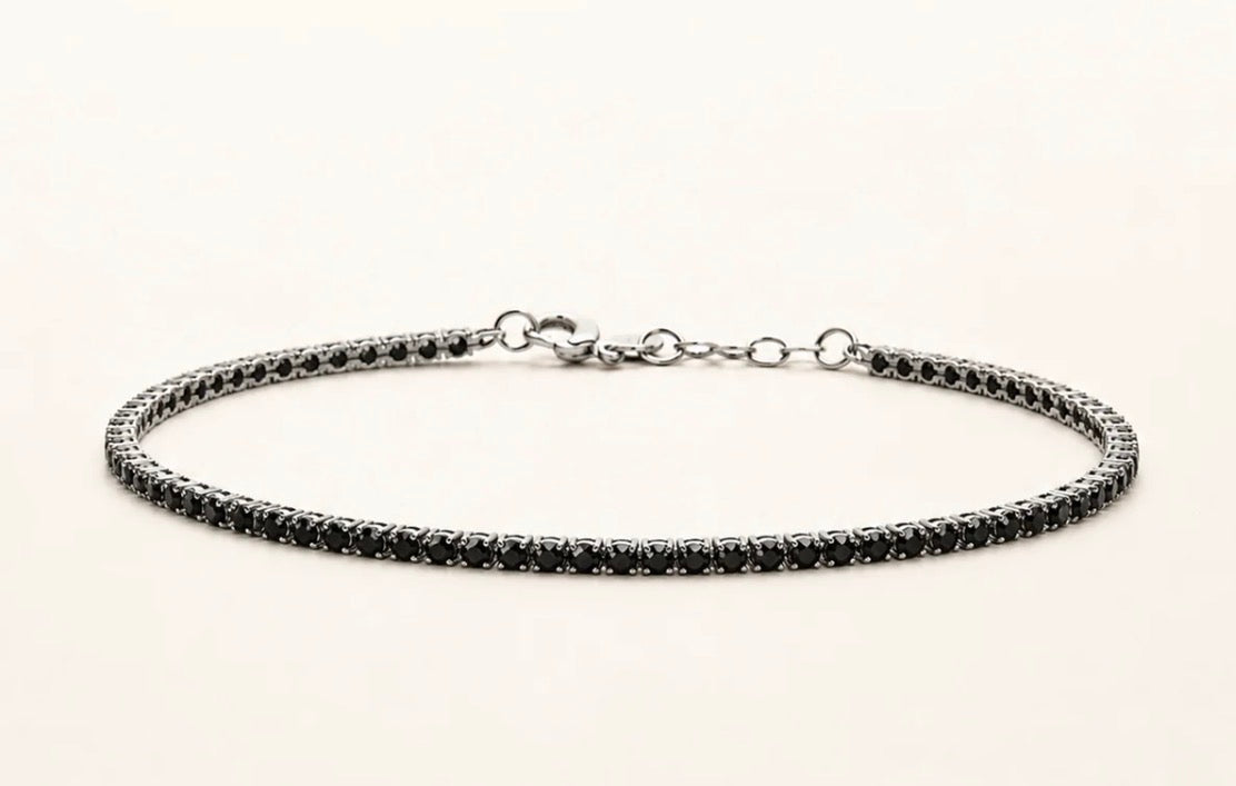 BRACCIALE TENNIS NERO