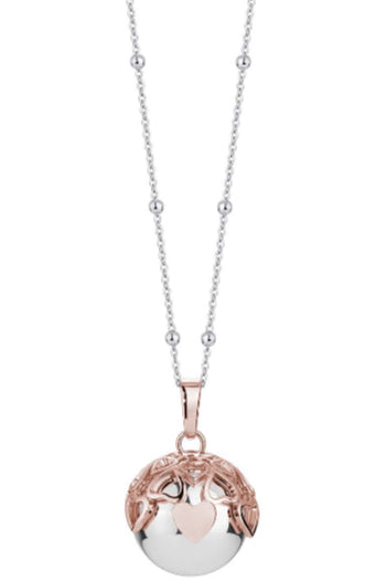 COLLANA CHIAMA ANGELI BICOLORE CON CUORE