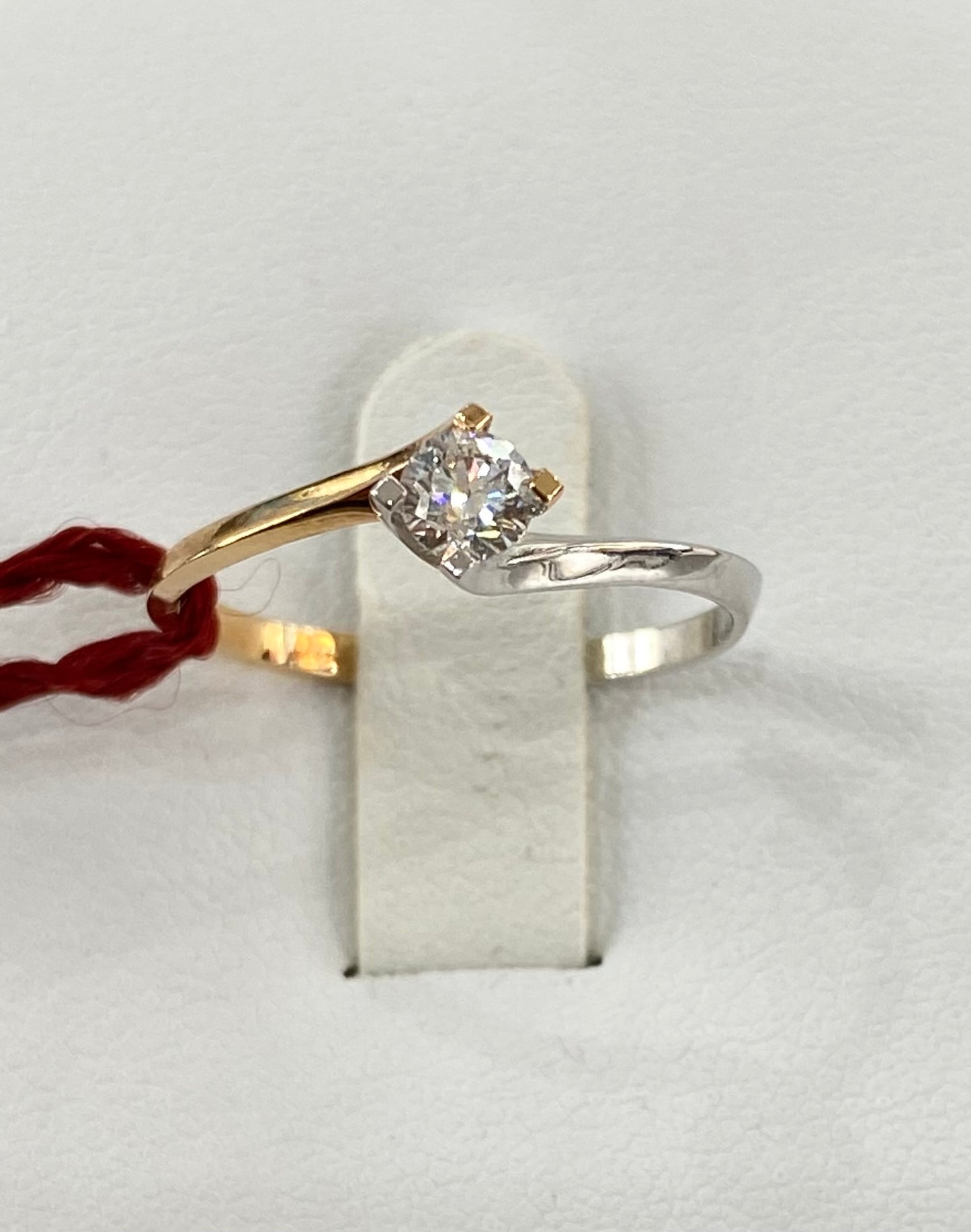 SOLITARIO BICOLORE CON DIAMANTI E ORO