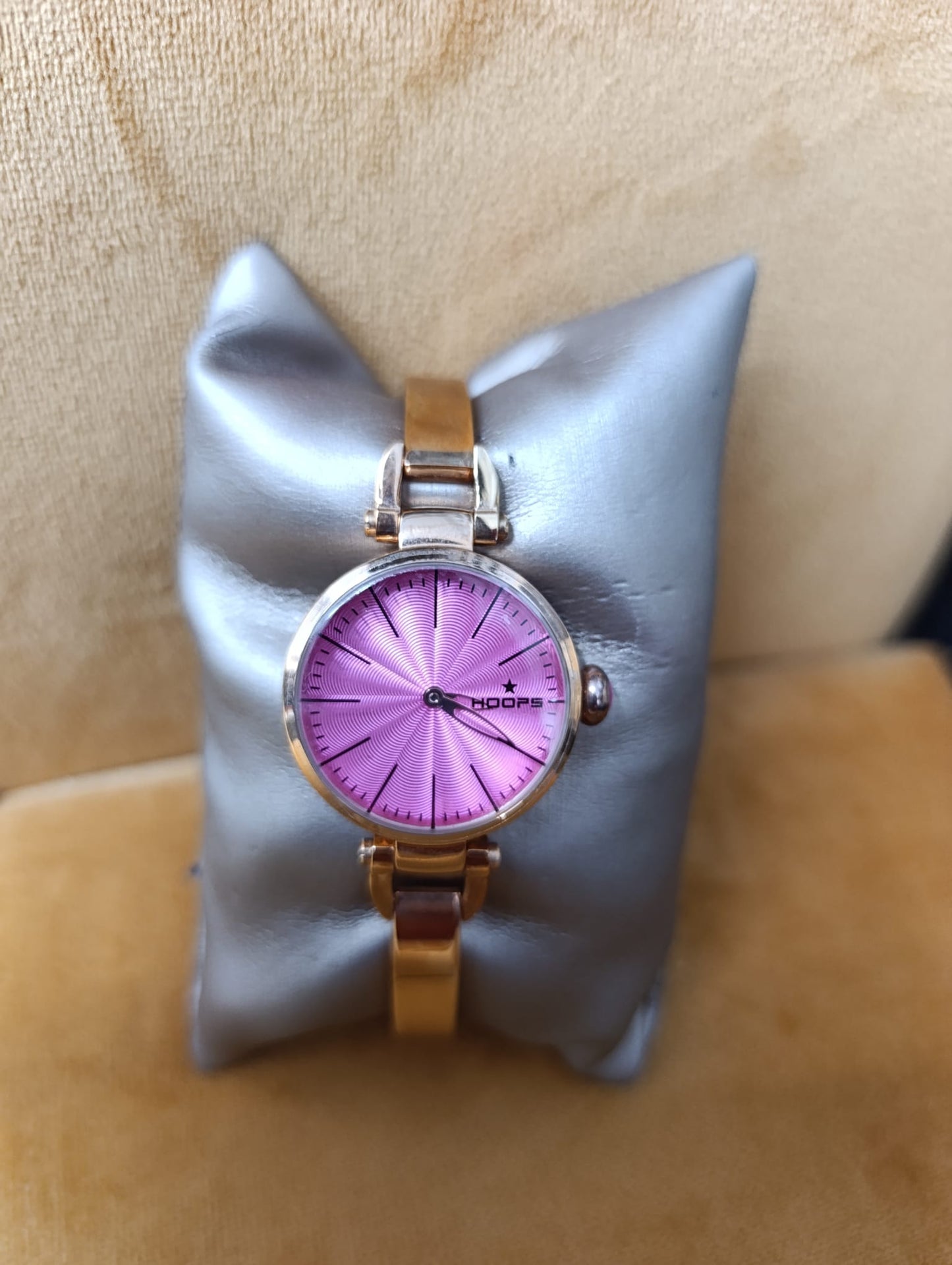 OROLOGIO HOOPS ROSE’ CON QUADRANTE CELESTE E FUXIA