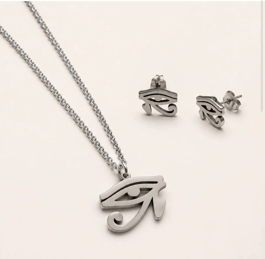 PARURE OCCHIO ACCIAIO