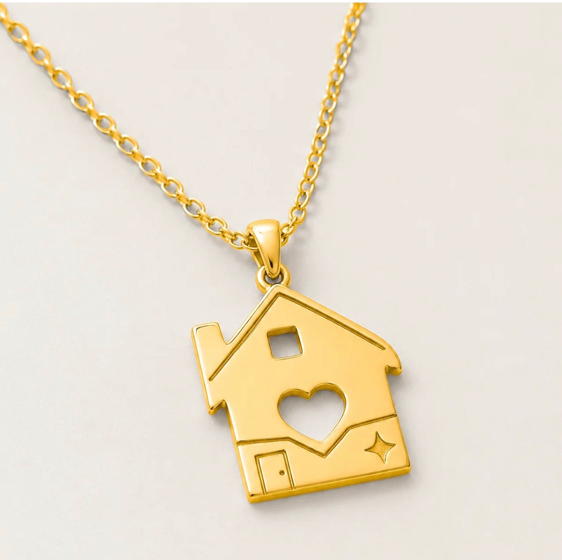 COLLANA CASA ACCIAIO DORATO