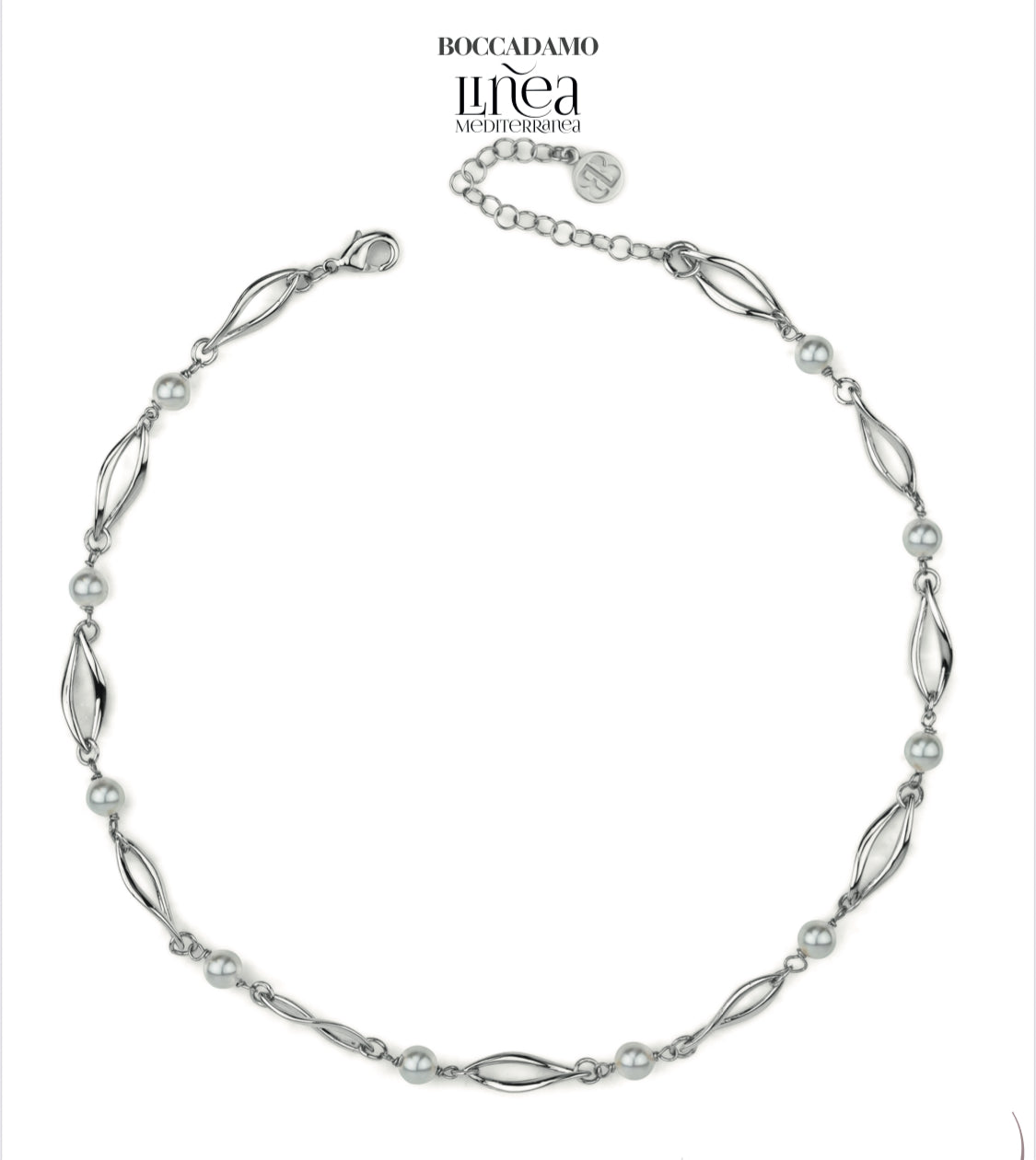 COLLANA BASE BIANCA E PERLE