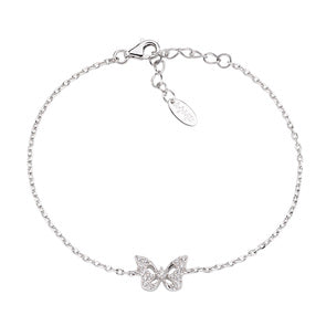 Collana E Bracciale Farfalla in Argento con Zirconi