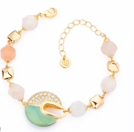 BRACCIALE CON PAVE’ ZIRCONI BASE ROSE’