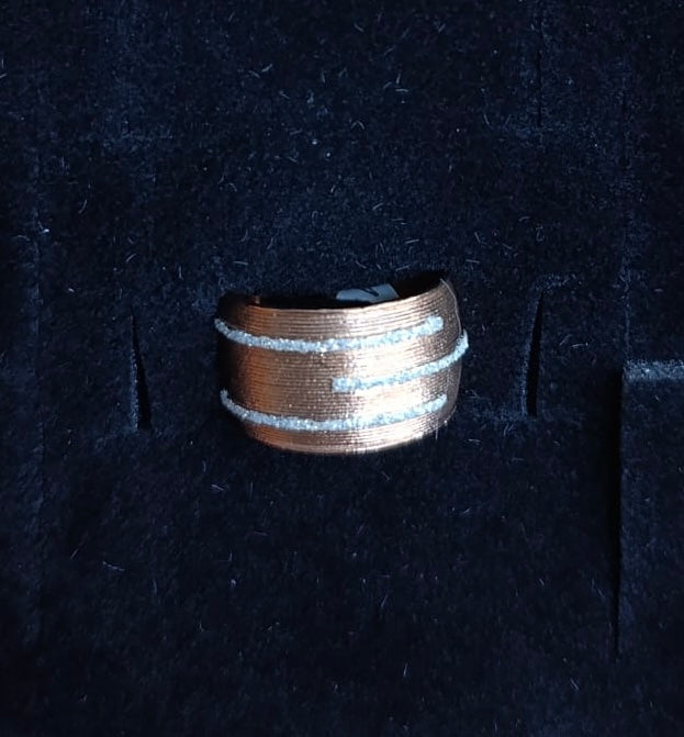 ANELLO FASCIA STROILI BICOLORE