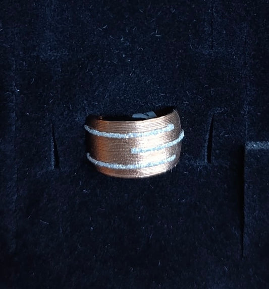 ANELLO FASCIA STROILI BICOLORE