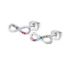 ORECCHINO INFINITO CON PIETRE MULTICOLORE