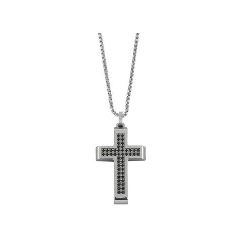 COLLANA UOMO CROCE CON SW NERI