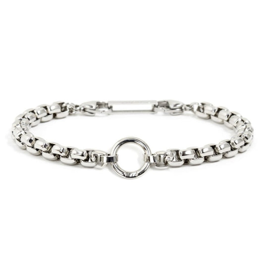 Bracciale catena box chain diamantata