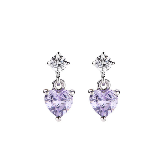 Orecchini Princess Cuore Lilla