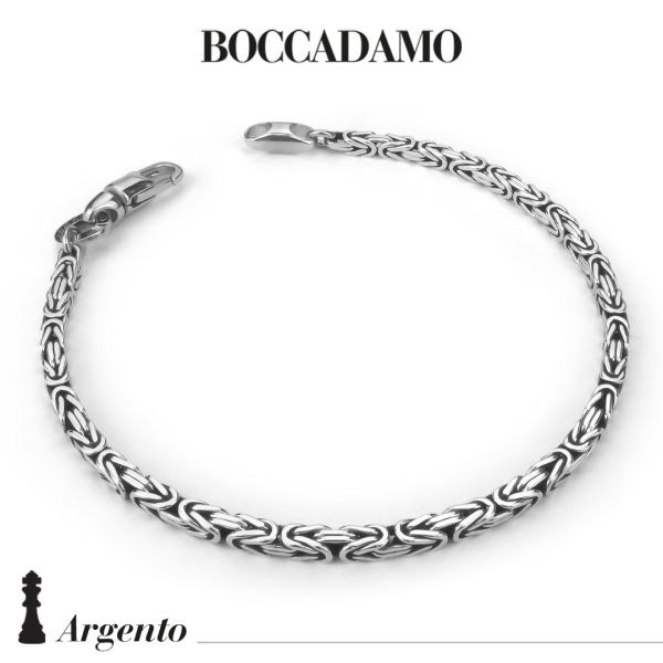 Bracciale maglia bizantina quadrata