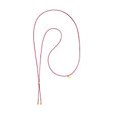 COLLANA CORDINO A LACCIO FUXIA BASE GIALLA