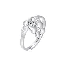 ANELLO DONNA IN ACCIAIO CON FARFALLA E ZIRCONE BIANCO