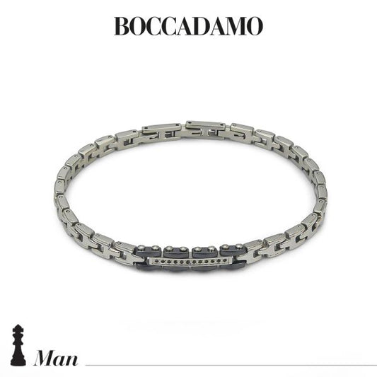 Bracciale con centrale in Pvd e zirconi