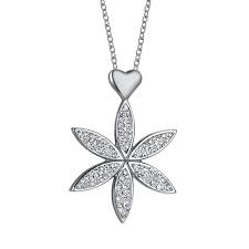 COLLANA DONNA IN ACCIAIO CON FIORE DELLA VITA E CUORE