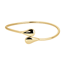 BRACCIALE DONNA IN ACCIAIO DORATO CON GOCCE
