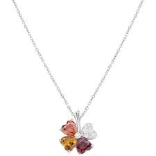Collana Quadricuore Arancione Multicolor