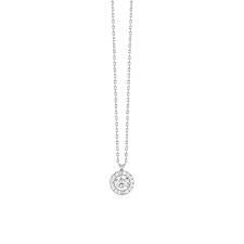 COLLANA DONNA IN ACCIAIO CON ELEMENTO CON ZIRCONI BIANCHI
