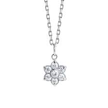 COLLANA CON FIORE CON ZIRCONI BIANCHI