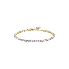 BRACCIALE TENNIS DONNA IN ACCIAIO COLORE ORO CON ZIRCONI VIOLA