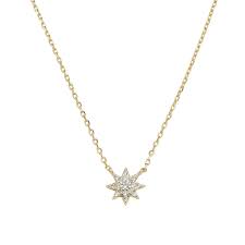 Collana Stella Piccola Pavé Dorata