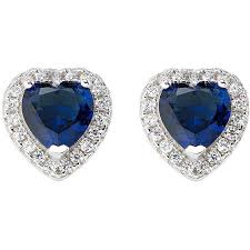 ORECCHINI CRISTALLI BLU CUORE