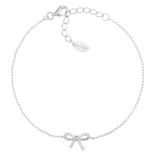 Bracciale Fiocco con Zirconi Bianchi