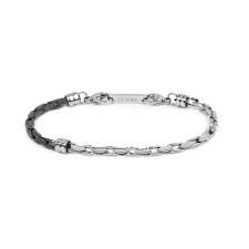 Bracciale catena squadrata BIANCO