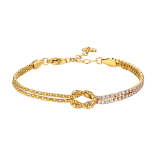 BRACCIALE NODO - LEGAMI GOLD ROSA
