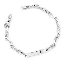 BRACCIALE ARGENTO UOMO CON TARGA