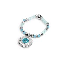 ANELLO ELASTICO CON SOLE PENDENTE BIANCO