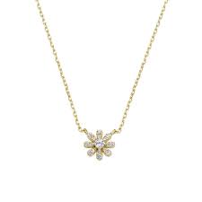 Collana Mini Margherita Pavé Dorata