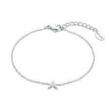 BRACCIALE CON LETTERA CON CRISTALLI BIANCHI