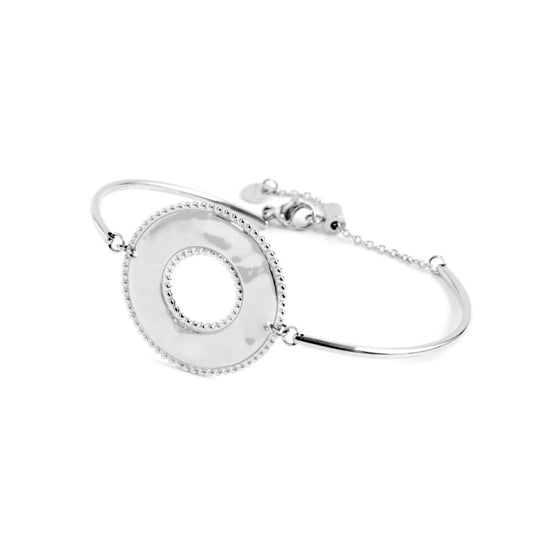 Bracciale pendente martellato (BASE BIANCA)
