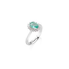 Anello Mini Royal Lady con Zircone Blu London