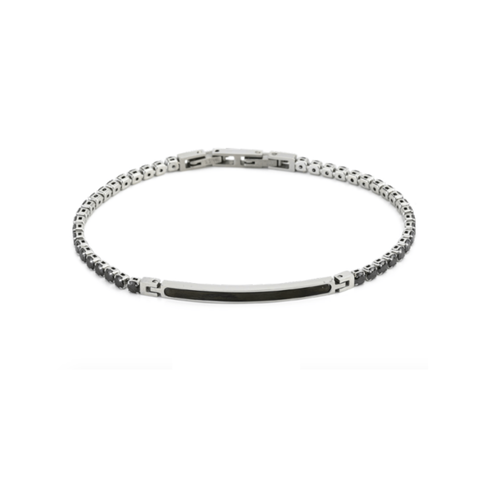BRACCIALE TENNIS ACCIAIO