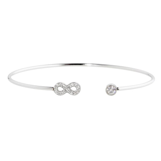 Bracciale rigido infinito con cristalli