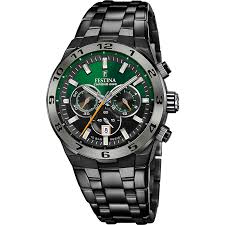 OROLOGIO FESTINA VERDE CINTURINO IN ACCIAIO INOSSIDABILE