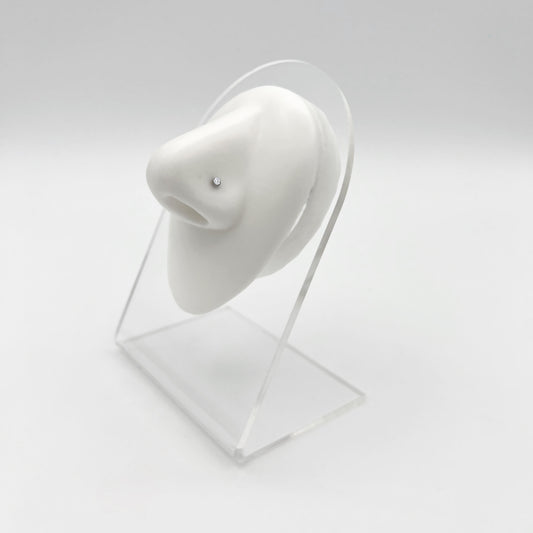 Chiodino Da Naso Curvo Con Cristallo Da 2,35 mm