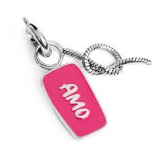 Charm amo e nodo BIANCO