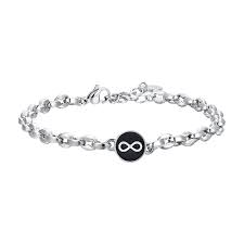 BRACCIALE UOMO IN ACCIAIO CON INFINITO