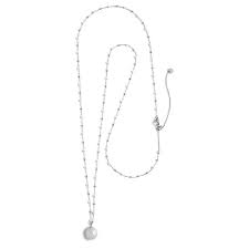 Collana chiama angeli con perle e sfere BIANCO